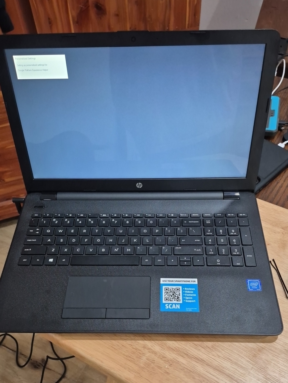HP Black 15-inch Laptop with Full-Size Keyboard